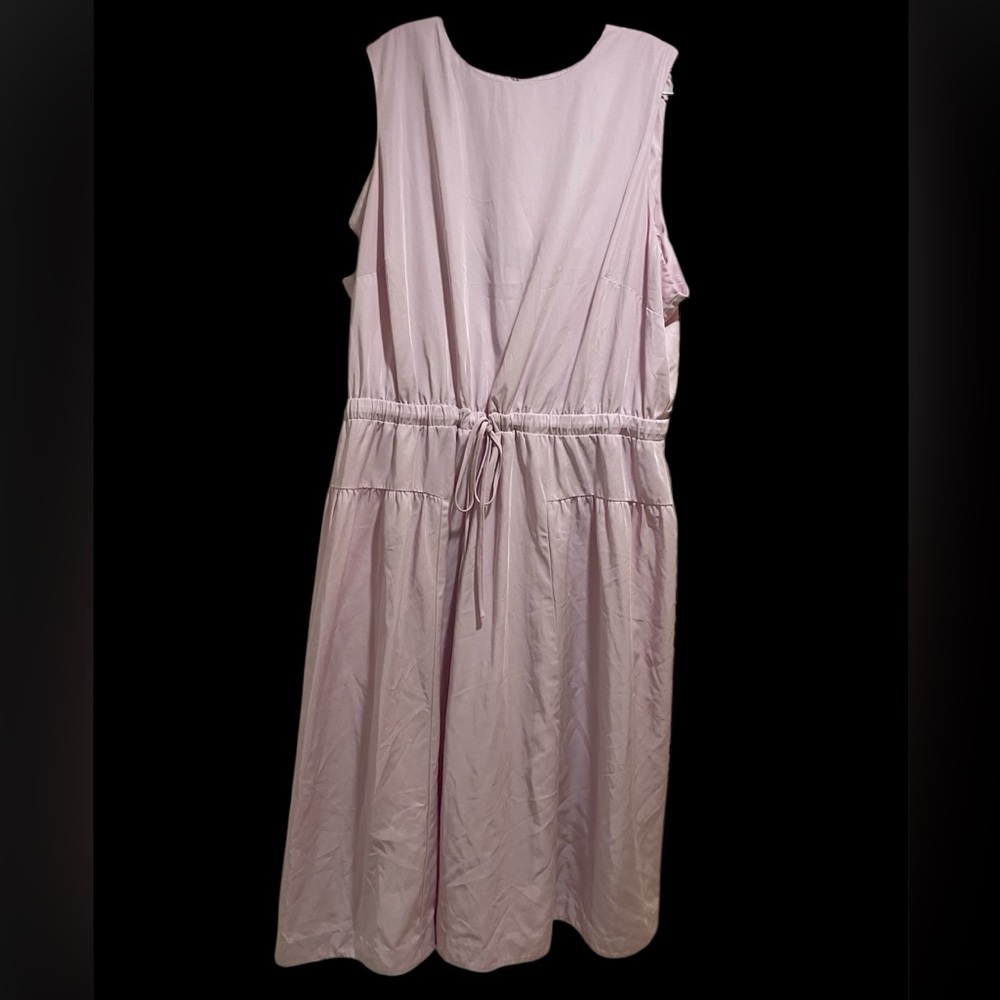 ALFANI Elastic Waist Dress Drawstring Lavender Purple Boho Romance 3X Coquette - Picture 3 of 4